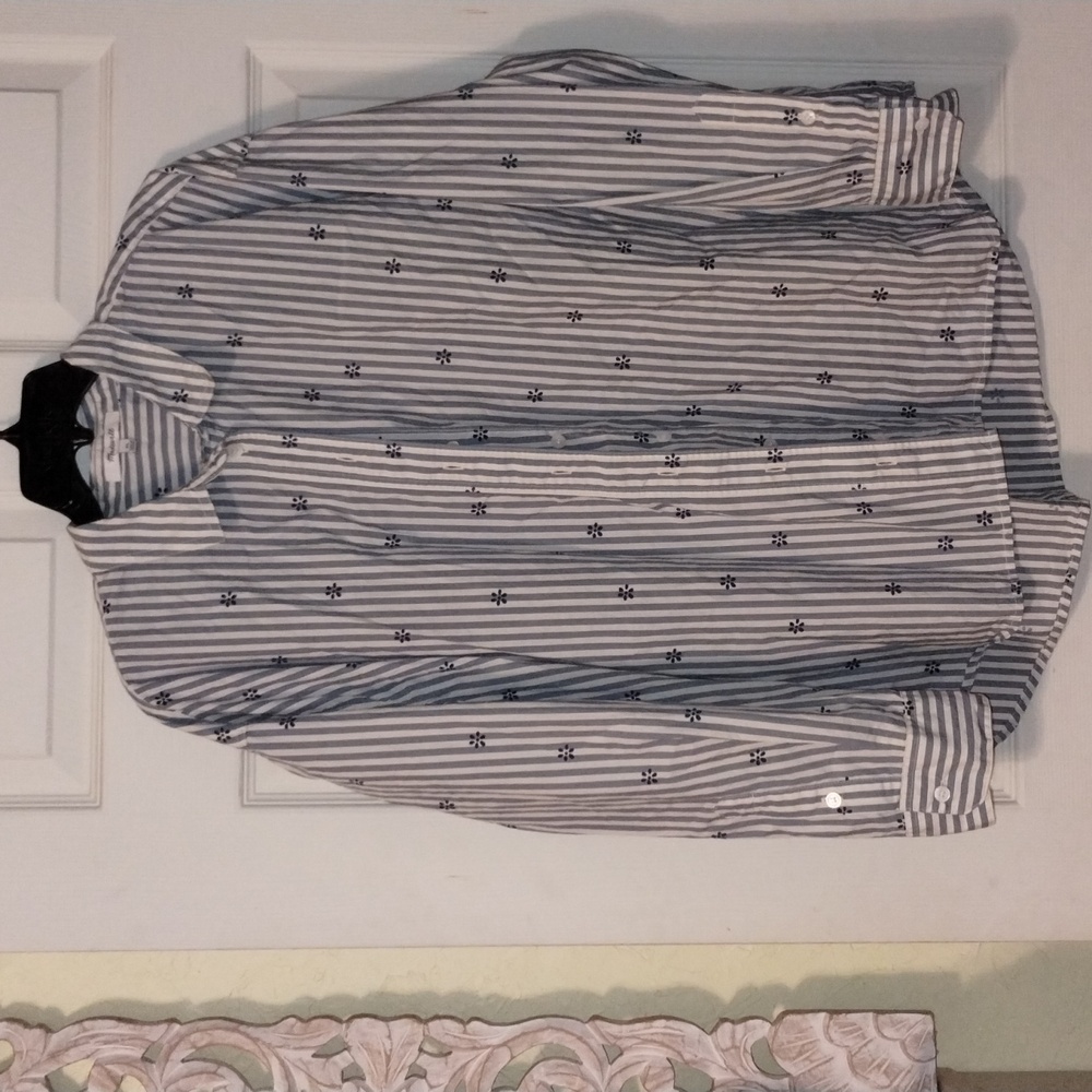 Madewell oversized striped button down